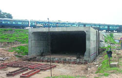 Tunnel work in progress on the Jammu-Pathankot National Highway in Samba.