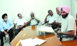 Retired Army officers with DC Ajeet Singh Pannu in Jalandhar.