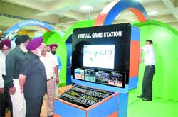 Visitors at Virtual Reality Gallery in the Pushpa Gujral Science City
