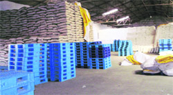 Sugar stocked by Nestle India in a godown was sealed by the Food and Civil Supplies Department in Moga