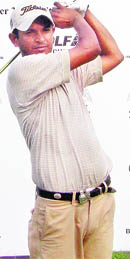 Harendra Gupta of Chandigarh, who fired a five under-67 to lead on the opening day of the Rs 30 lakh Haryana Open PGTI event at the Panchkula Golf Club on Thursday.