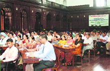 Participants at the North Zone Vice-Chancellors Conference at FRI in Dehradun on Thursday.