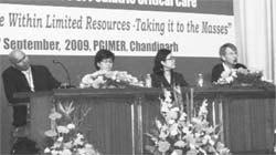 Doctors at the First Asian Congress on Paediatric Intensive Care at the PGI, Chandigarh, on Friday.