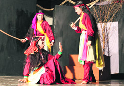 College students perform during the Panjab University Zonal Youth and Heritage Festival in Ludhiana