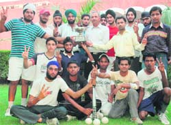 The winners in a jubilant mood after their victory in Patiala on Saturday. 