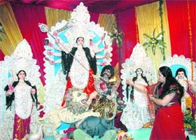 The Bengali Sahitya Samiti all decked up for Durga puja celebrations in Dehradun