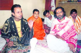 Artistes from Vrindavan who are in Dehradun to perform Ramlila