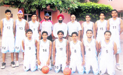 Players of SAI North Zone, Chandigarh, who finished runners-up in the All-Inter Regional Basketball Tournament held at Rajnandgaon in Chhattisgarh.