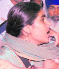  Praveen Kaur in Karnal on Wednesday.