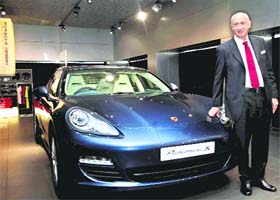 Rod Wallace, MD Precision Cars India, at the launch of Porsche Panamera in Mumbai