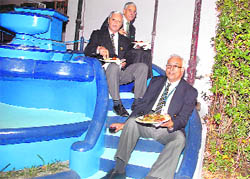 Old Cottonians enjoy a feast during the anniversary celebrations in Shimla.