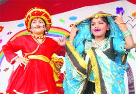 Children perform at the annual function of Little Flowers School in Dehradun