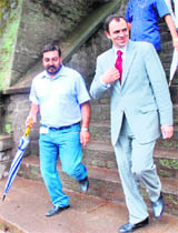Jammu and Kashmir Chief Minister Omar Abdullah visits Lawrence School, his alma mater, during its 162nd Founders Day at Sanawar on Sunday. 
