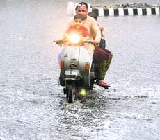 A family rushes home.