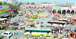 The entry gate is also being used for exit purposes at the bus stand in Amritsar.