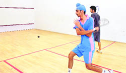 A match in progress at the Lake Sports Complex in Chandigarh on Tuesday. 
