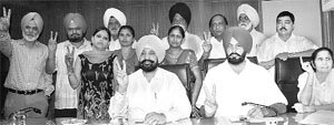 Councillors during an MC meeting in Mohali on Wednesday.