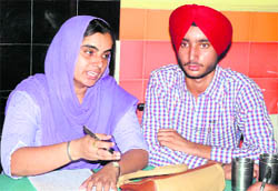Baljinder Kaur addresses a press conference in Bathinda on Wednesday