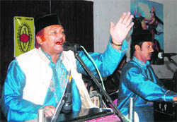 Mohammed Ahmed Warsi performs in Dehradun on Thursday. 