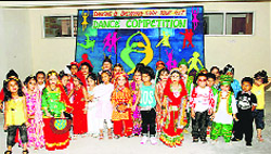Students of Bal Bharati Public School during a solo dance competition in Ludhiana.