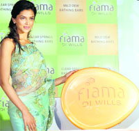 Bollywood actor and brand ambassador for Fiama Di Wills Deepika Padukone at the launch Fiama Di Wills bathing bars at New Delhi on Friday.