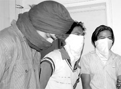 Three murder accused in police custody at Patiala on Friday.