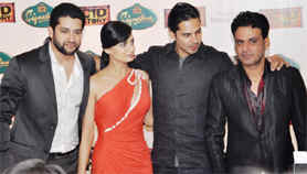 Actors Aftab Shivdasani, Diya Mirza, Dino Morea and Manoj Bajpayee promote their new movie Acid Factory in Gurgaon on Friday. 