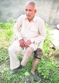 Krishan Lal, another victim of a landmine explosion, says the compensation of Rs 5,000 is too meagre