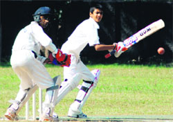 A match in progress between YPS, Patiala, and Daly College at Mohali on Monday.
