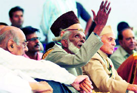 Poets at the International mushaira in Ludhiana.