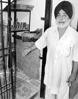 The owner of a gun shop where a theft took place at Swastik Vihar, Sector 5, Panchkula, on Wednesday.