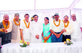 Chief Minister Ramesh Pokhriyal Nishank after administers the oath of office to parliamentary secretaries in Dehradun on Thursday.