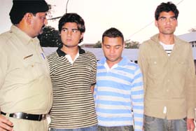 Three of the four accused in police custody in Chandigarh