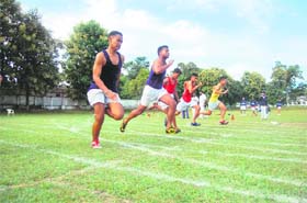 Students of Rashtriya Indian Military College participate in a race in Dehradun