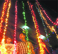 Chinese lights are witnessing brisk sales in Jammu.