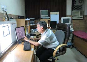 Dr Vikas Arora, radiologist, working at the digital X-ray centre