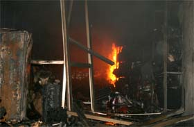 Fire engulfed a cloth store in Bathinda on Saturday night