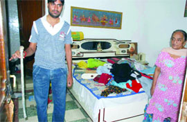 The residence of a businessman who lost jewellery and cash worth Rs 50 lakh on the Divali night at Laxmi Nagar, New Delhi.
