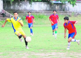 A file photo of a match in the recently concluded Dehradun Football League