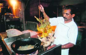 Mahesh Malik, the owner of Chicken Point situated on Rajpur Road