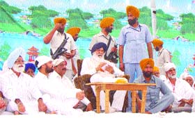 CM Parkash Singh Badal at a function at Partabpura village