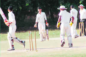 A match in progress at St Johns High School, Chandigarh, on Tuesday.