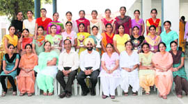 The winning team of GNN College along with the staff at Doraha. 
