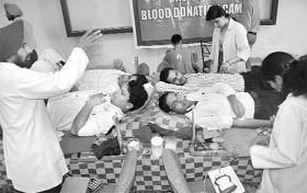 More than 200 units of blood were collected during a blood donation camp held at the Continental Group of Colleges on Tuesday. The camp was held under the aegis of Lions Club and Government Medical College and Hospital, Chandigarh. The donors were later honoured by the Lions Club.