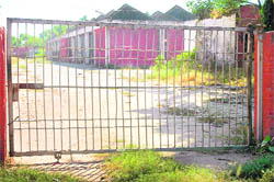 A closed unit at the Phase I of the industrial area in Chandigarh. 