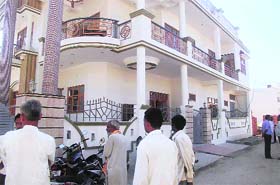 The house where a firing incident took place in Haridwar