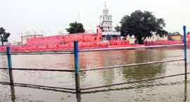 A view of the holy Kapal Mochan pond in Yamunanagar district.