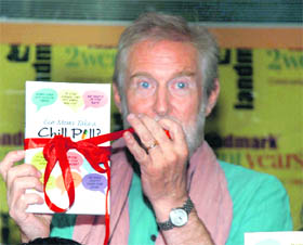 Actor Tom Alter releases a book, Can Moms Take a Chill Pill, in Gurgaon on Friday. One of the authors of the book is Sonia Mehta.