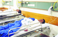 Injured recuperate in the burns unit of CMCH in Ludhiana