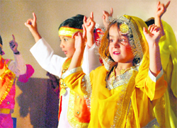 Kids perform during the annual function at Everest Play Way and Nursery School in Ludhiana
